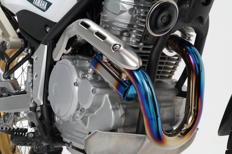 サブチャンバー付き フロントパイプ チタン：SEROW250 Fi：2008