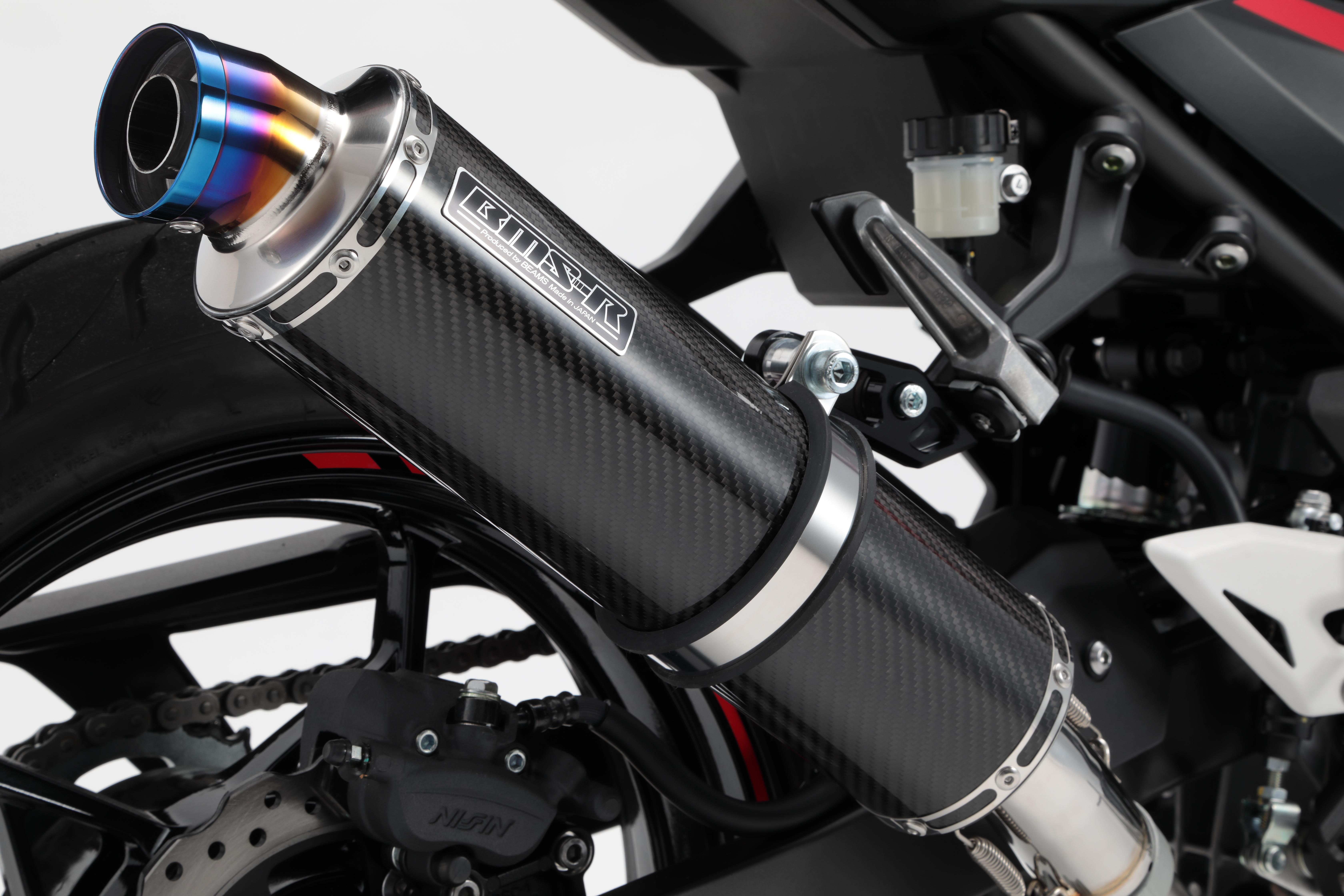 Ninja400 Z400 BEAMS R-EVO スリップオンマフラー R-EVO カーボン スリップオン：Ninja400 / Z400：2018〜：政府