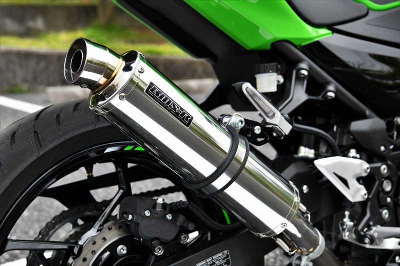 BEAMS NINJA400 スリップオンマフラー ヒートチタンサイレンサー R-EVO ヒートチタン スリップオン:Ninja400 / Z400:2018