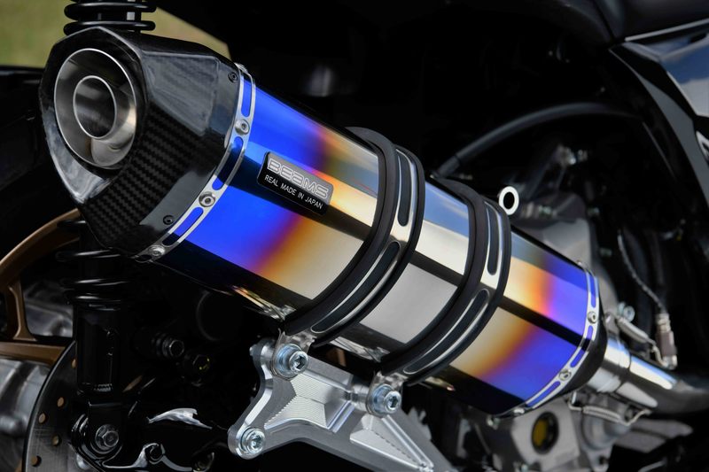 GT-CORSA ヒートチタン フルエキゾースト：X-MAX250：政府認証