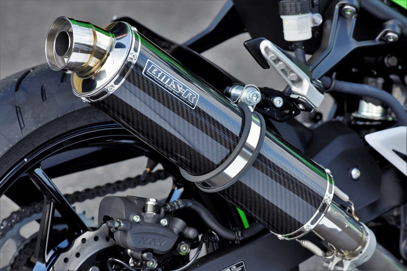Ninja400 Z400 BEAMS R-EVO スリップオンマフラー R-EVO カーボン スリップオン:Ninja400 / Z400:2022〜:政府